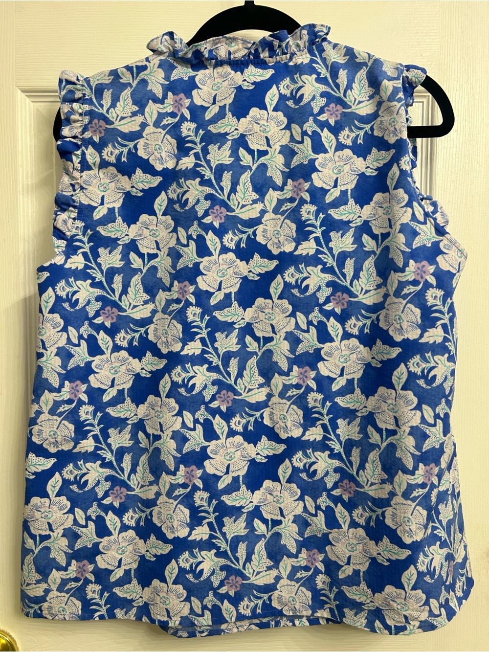 Vineyard Vines Blue Floral Ruffle Tassel Camisole - Picture 5 of 7